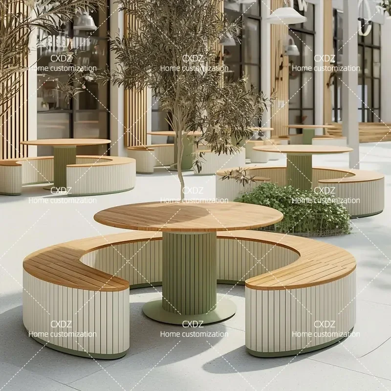 Outdoor Wrought Iron Table and Chair Set Creative Patio Furniture for Courtyard Garden Leisure Seating