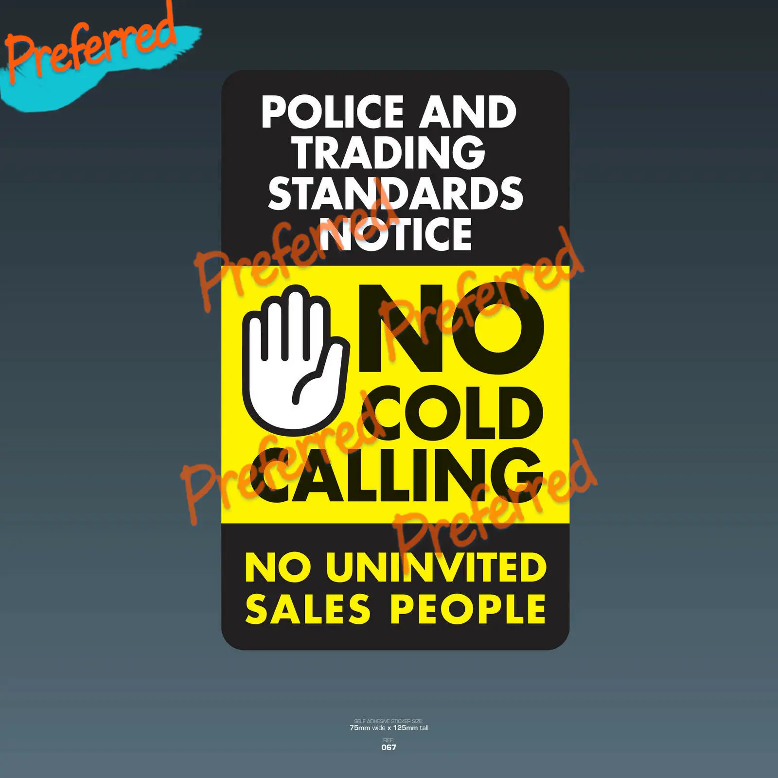 No Junk Mail - No Cold Callers - Front Door Letter Box Sign Sticker for Cup, Laptop, Glass Door Wall Sticker Car Sticker Decal