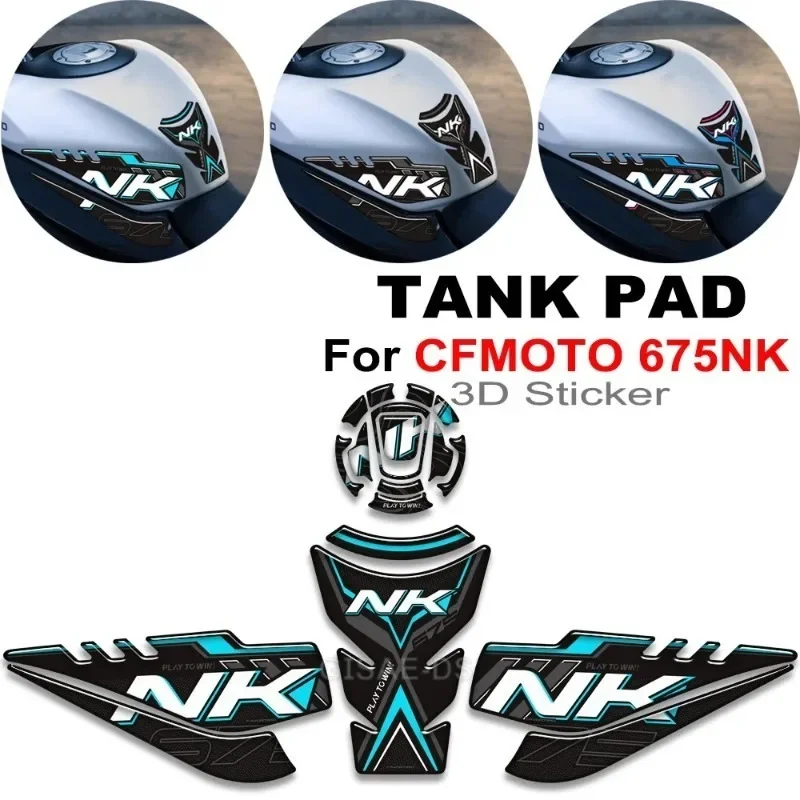 Motorcycle For CFMOTO 675NK 675 NK Tank Pad Side Grips Gas Fuel Oil Knee Protector Stickers Decals 2024 2025