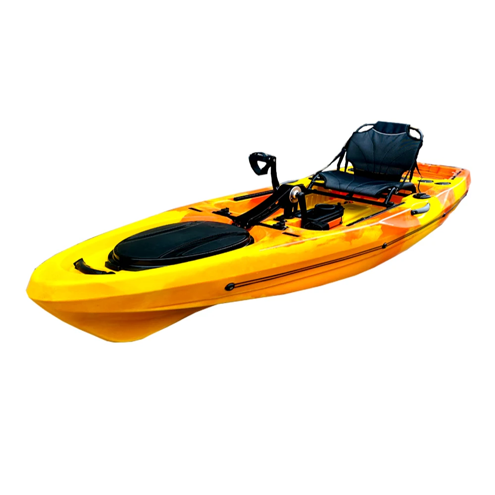 Petit Kayak de Pêche en Plastique Dur LLDPE, Bateau pour Adultes avec Pédale