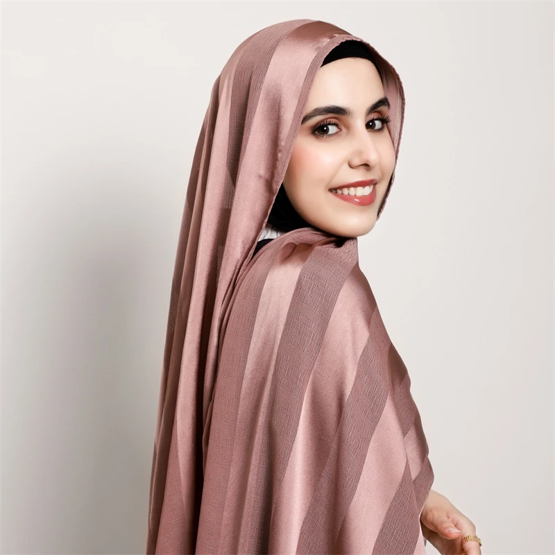Bufanda sedosa de gran tamaño para mujer, Foulard liso para mujer, Hijab de lujo, Bandana larga, vestido de fiesta de noche, chales y chales 2025