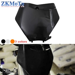 Motorcycle Front Number Plate Plastic Cover Black White Orange For KTM EXC EXCF SX SXF XC XCF XCW XCFW 125-450 2016-2022 Parts