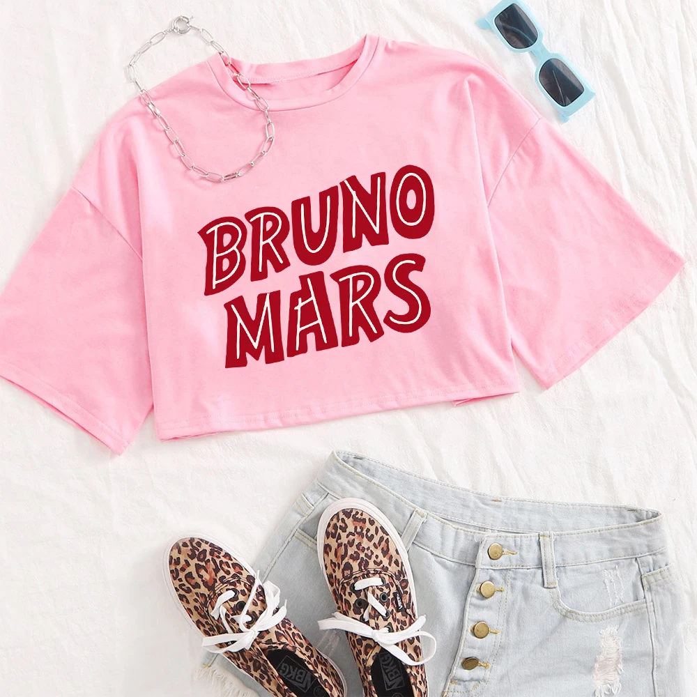 BRUNO MARS 24k Magic World Tour 2024 T Shirt Doo-Wops & Hooligans T-Shirt Crop Tops