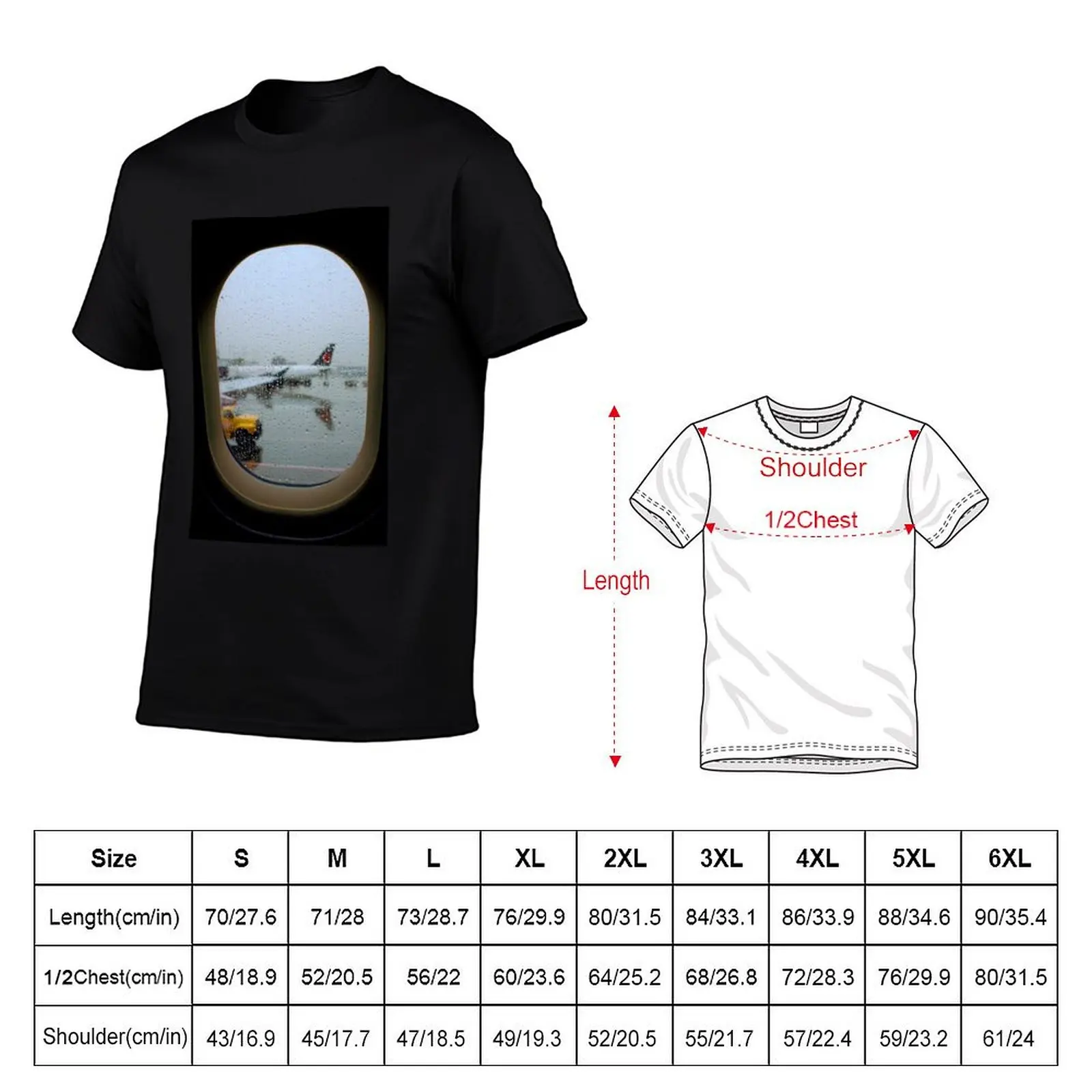 Airplane Window into the Rain T-Shirt Personalized t-shirt street wear mens t shirts