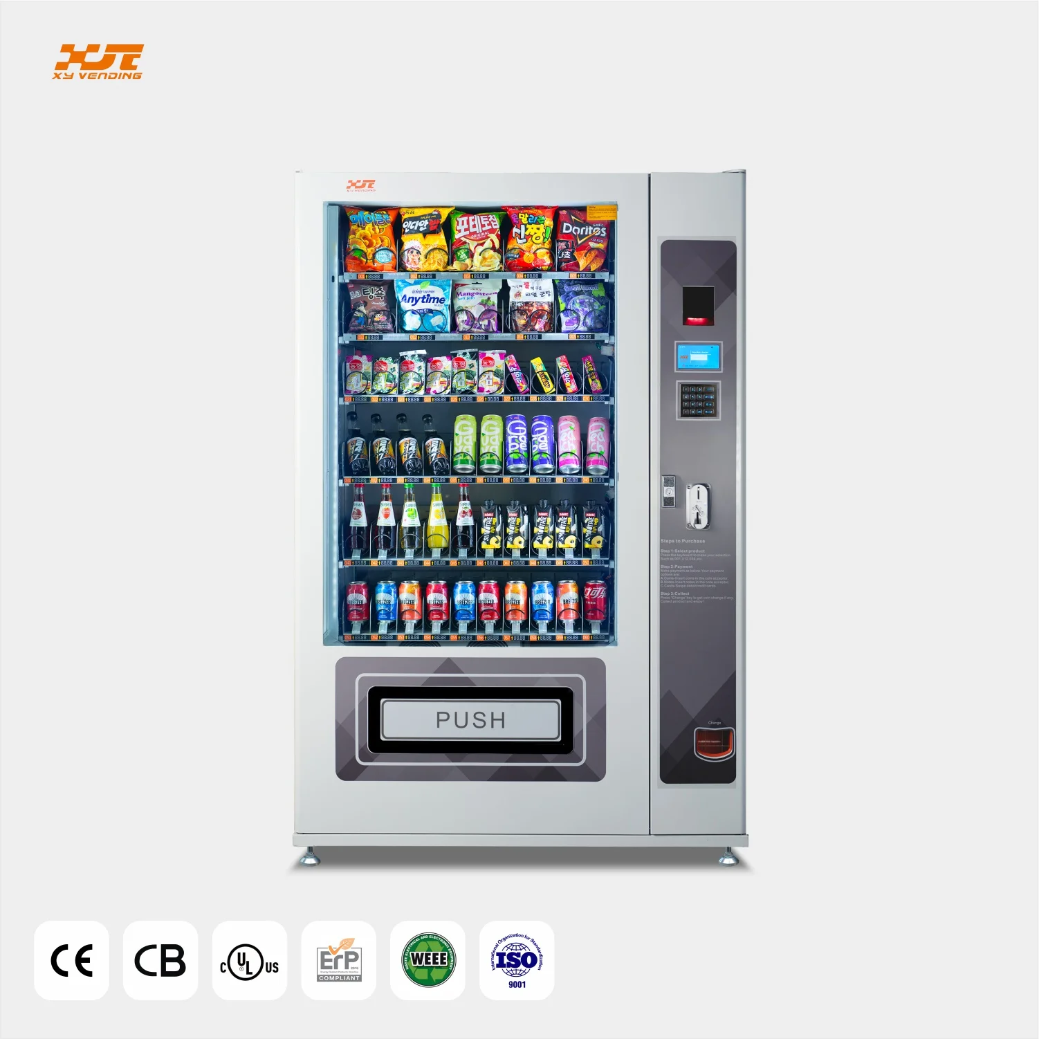 New Arrival Cheap Vending Machine for Snack and Drink Black White Color Professional Automatic Retail Dispenser Kiosk Vendor