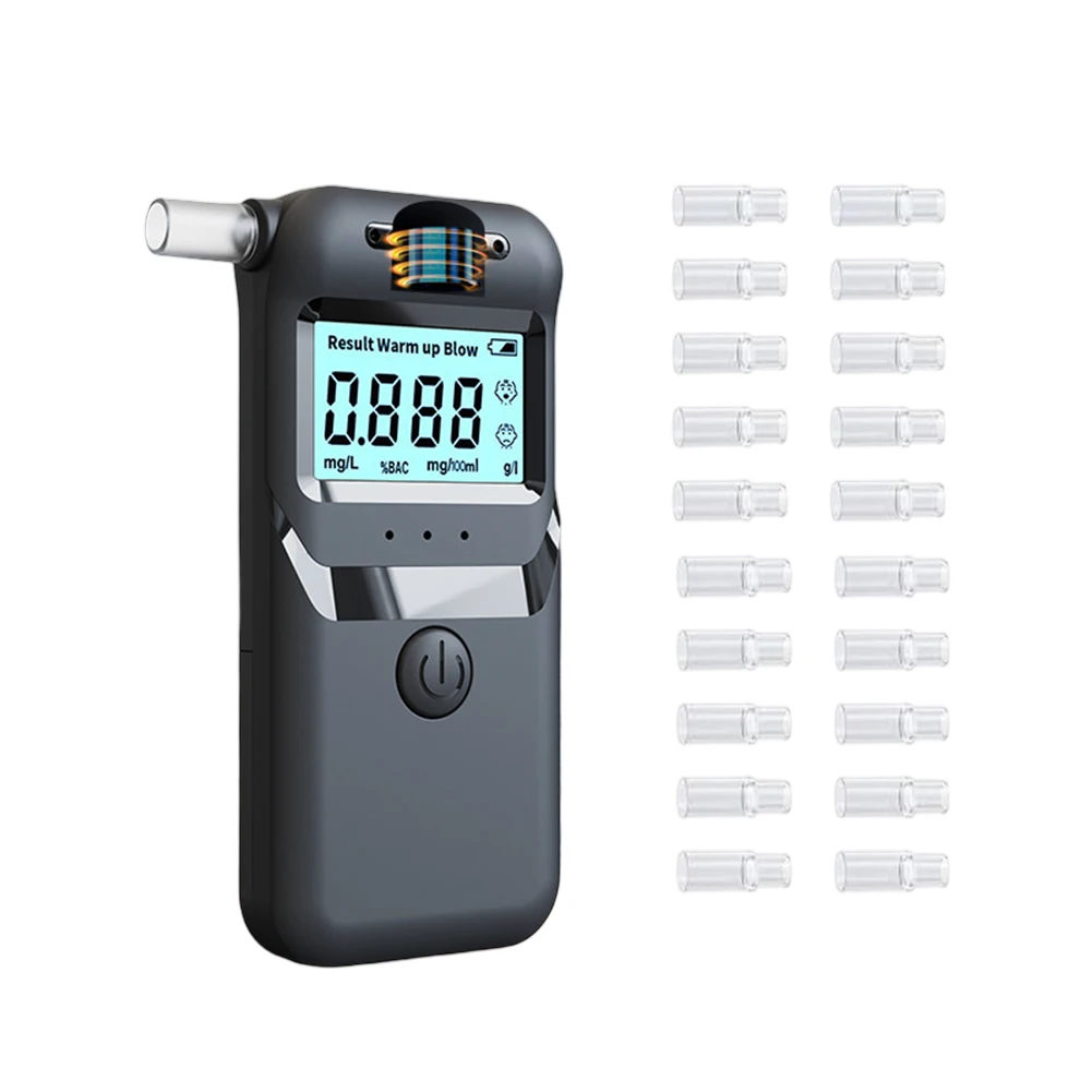 NF Digital Blood Content Analyzing Device with 20 Reusable Mouthpieces Tri-Color Indicator Light and Simple One-Touch Operation