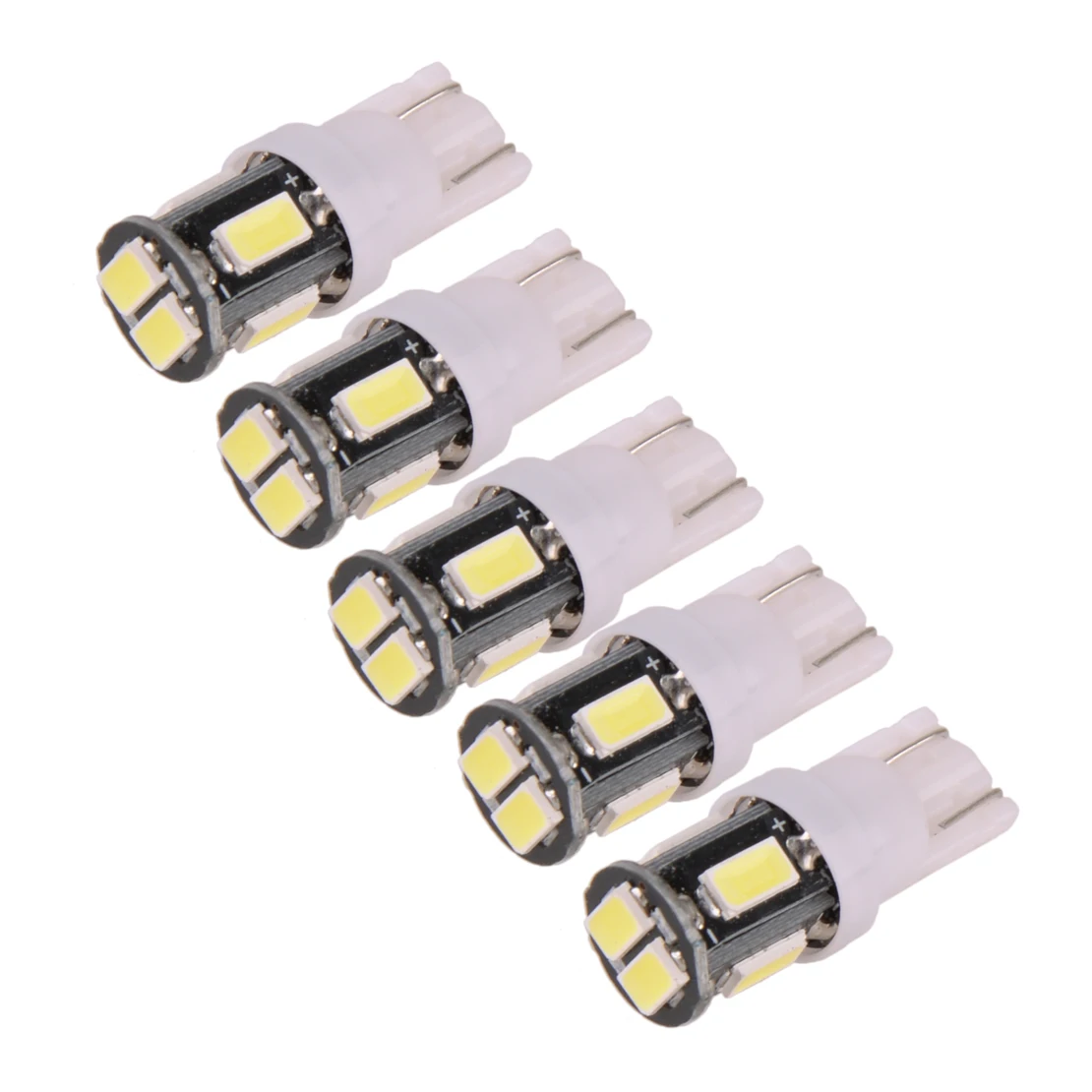 10Pcs 24V T10-5630 6SMD Caravan Camper Trailer RV Car Interior Dome Map Wedge LED Light Universal