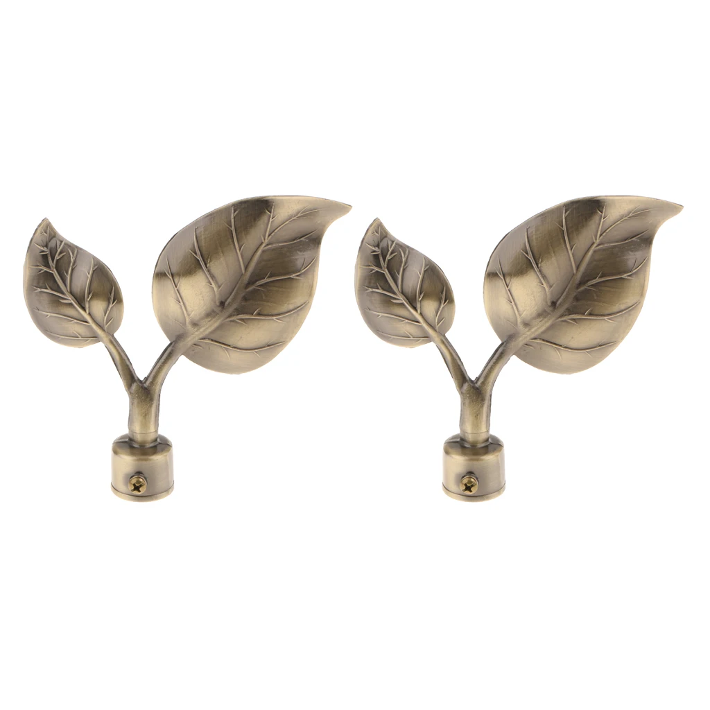 Curtain Pole Ends Aluminum Alloy Recess Bracket Rod Finial Window Hardware for Modern Home Design