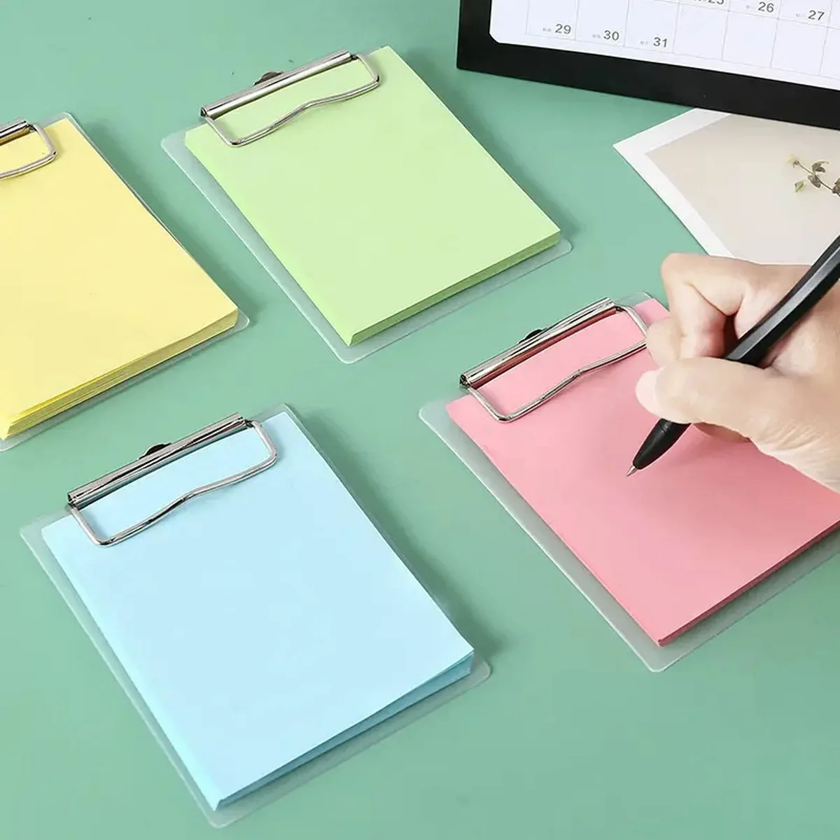 Mini Clipboard Notepads Durable Portable Design for On-the-Go Notes Ideal for Nurses Students Office Workers Fits in Purses And