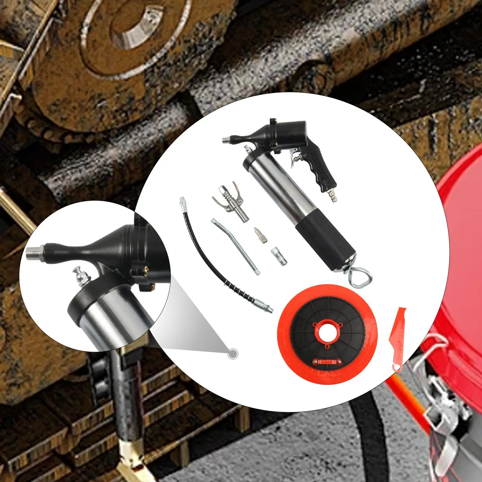 

Pneumatic Grease Tool with Flexible Hose for Industrial Agricultural