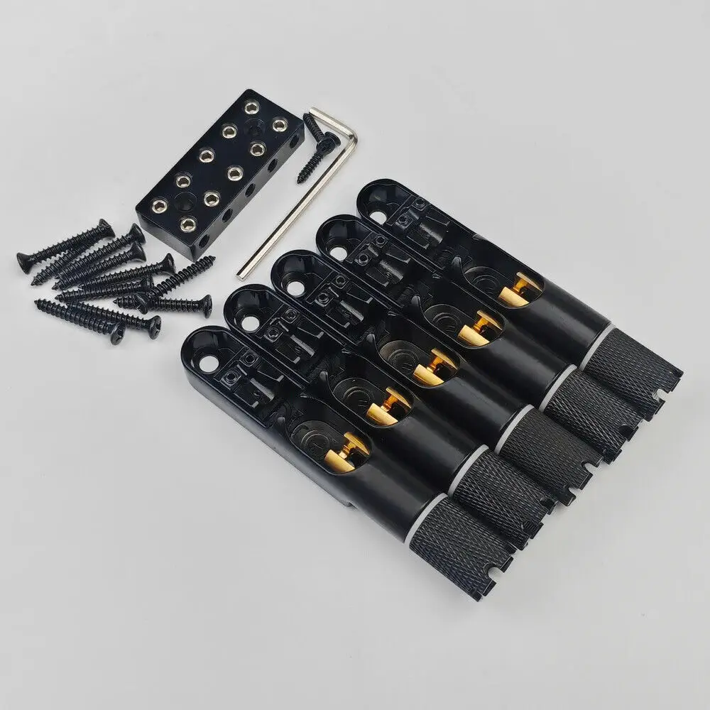 Upgrade 4/5 Pieces Single String Fan Bass Bridge Headless Fixed Fanned Bridges Guitar Accessories