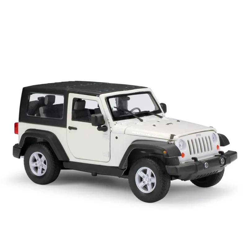 WELLY Model Car 1:24 Scale 2007 Jeep Wrangler Diecast Car Simulator Alloy Off-Road Metal ClassicToy Car For Kid Gift Collection