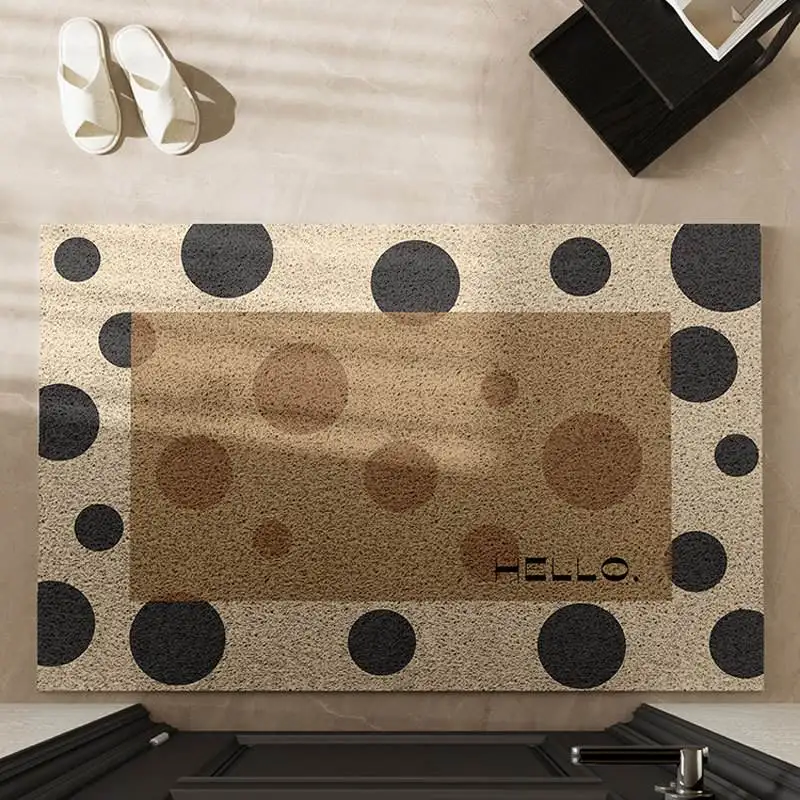 

Silk Circle Door Mat Indoor Entrance Rug Dust Removal Anti-Slip Wear-Resistant Cuttable Home Use Mat Nordic Style