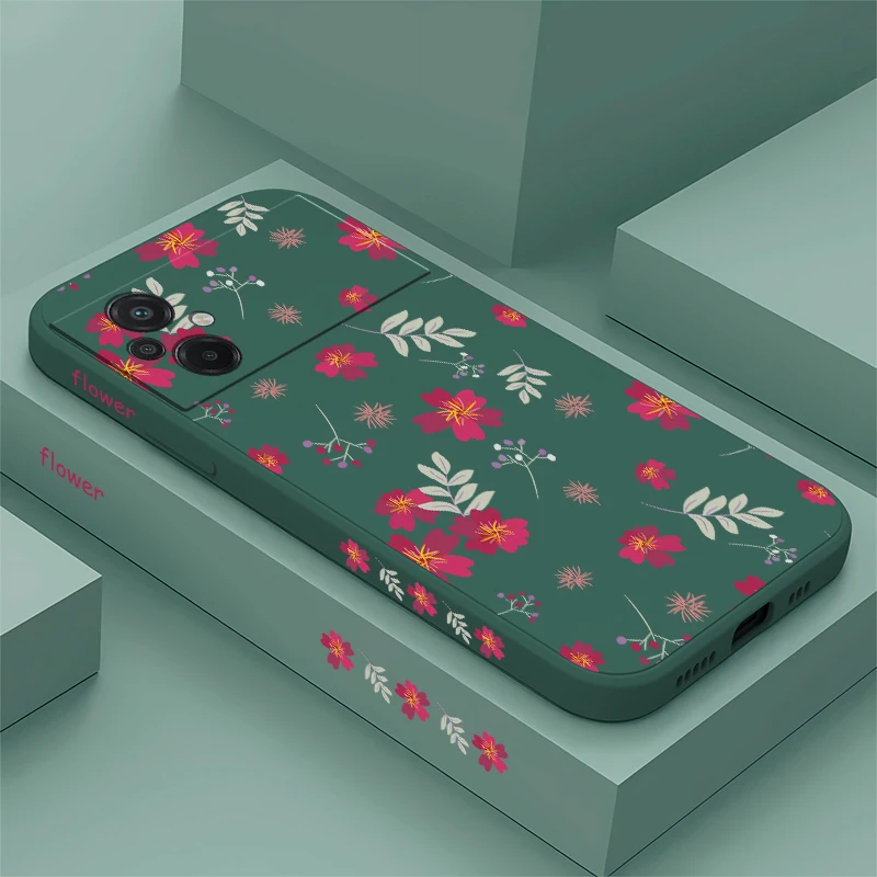حافظة لهاتف شاومي بوكو X7 X6 X5 X4 GT X3 NFC M7 M5 M4 M3 F7 Ultra F6 Pro F5 F4 غطاء سيليكون بنمط الزهور