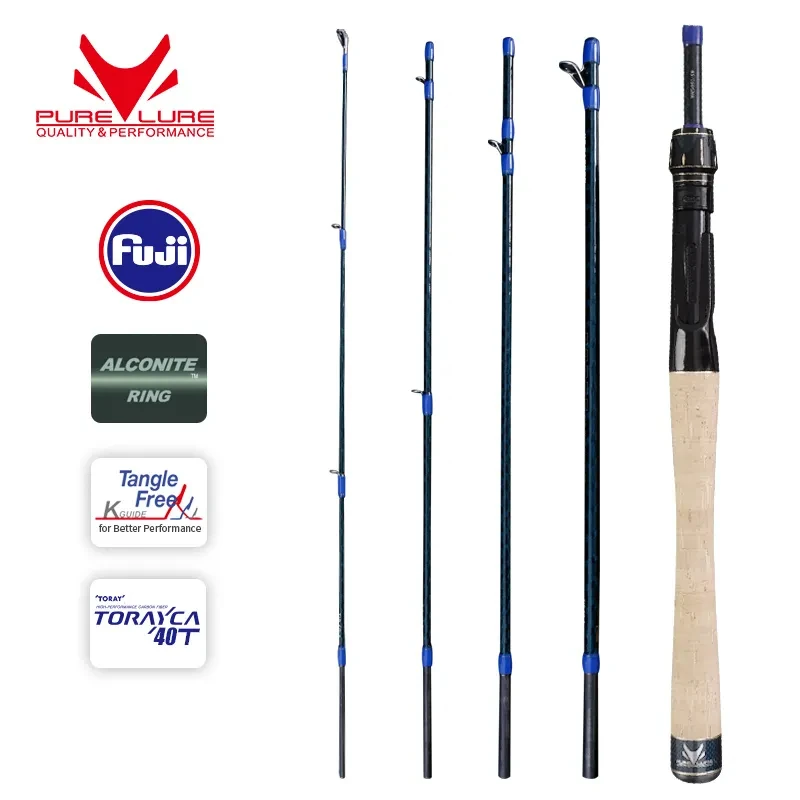 rocrs purelure alta sensibilidade viagem portatil vara de pesca ultra light spinning casting rod fuji alocnite anel fuji reel seat 01