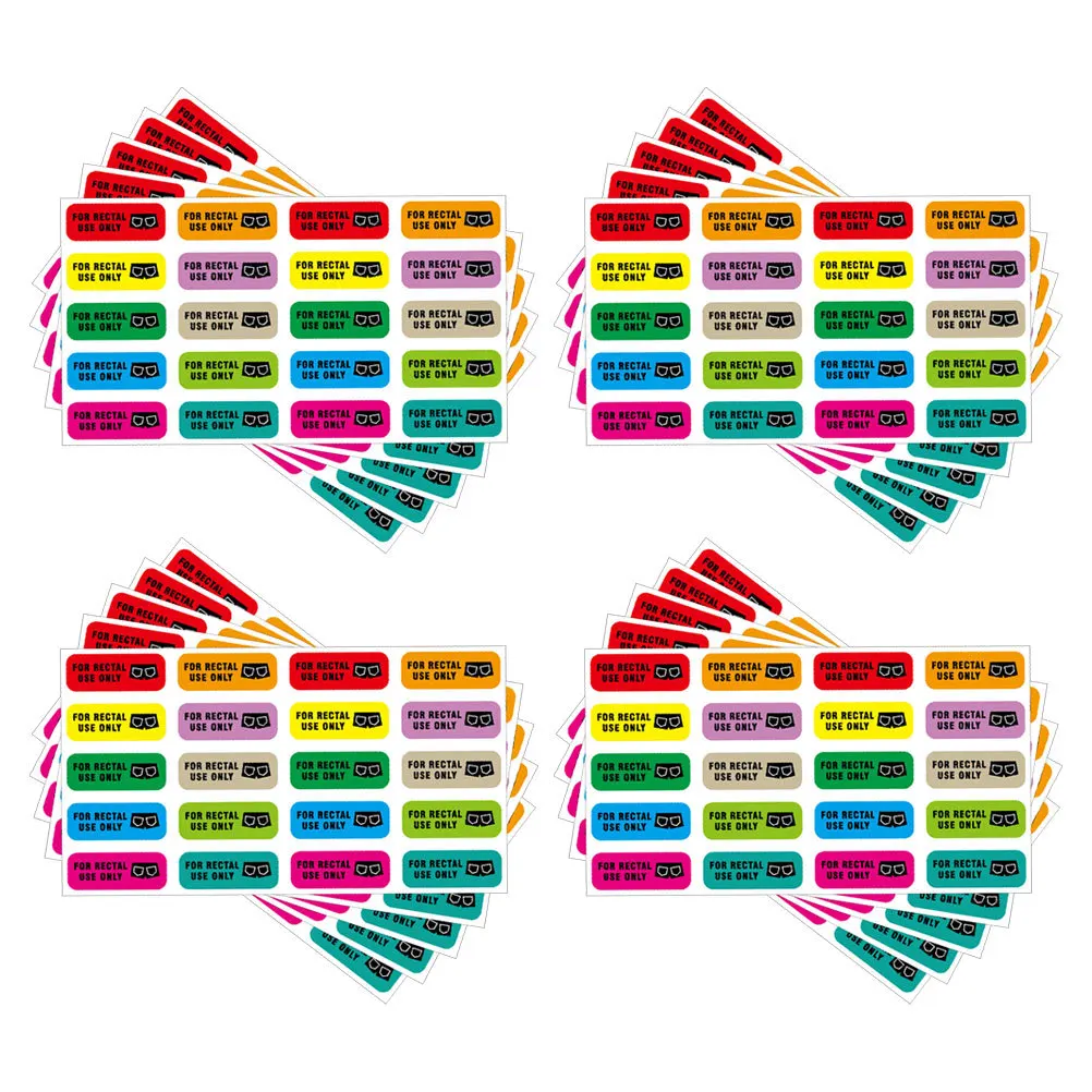 

20 Sheets Rectal Use Only Stickers Funny Adhesive Decals for Party DIY Luggage Skateboard Decoration DIY Letter Stickers