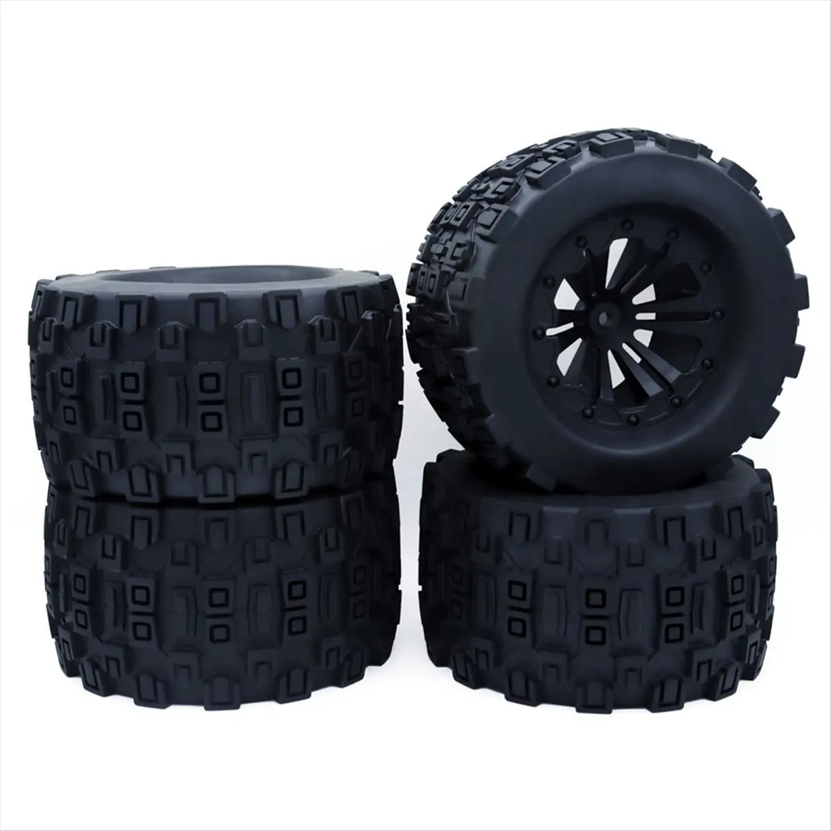 

Комплект из 4 колесных дисков с бедлоком 125 мм 1.9 и шин для радиоуправляемых краулеров 1/10: TRX4, RC-4WD, D90, Axial SCX10 II III, F