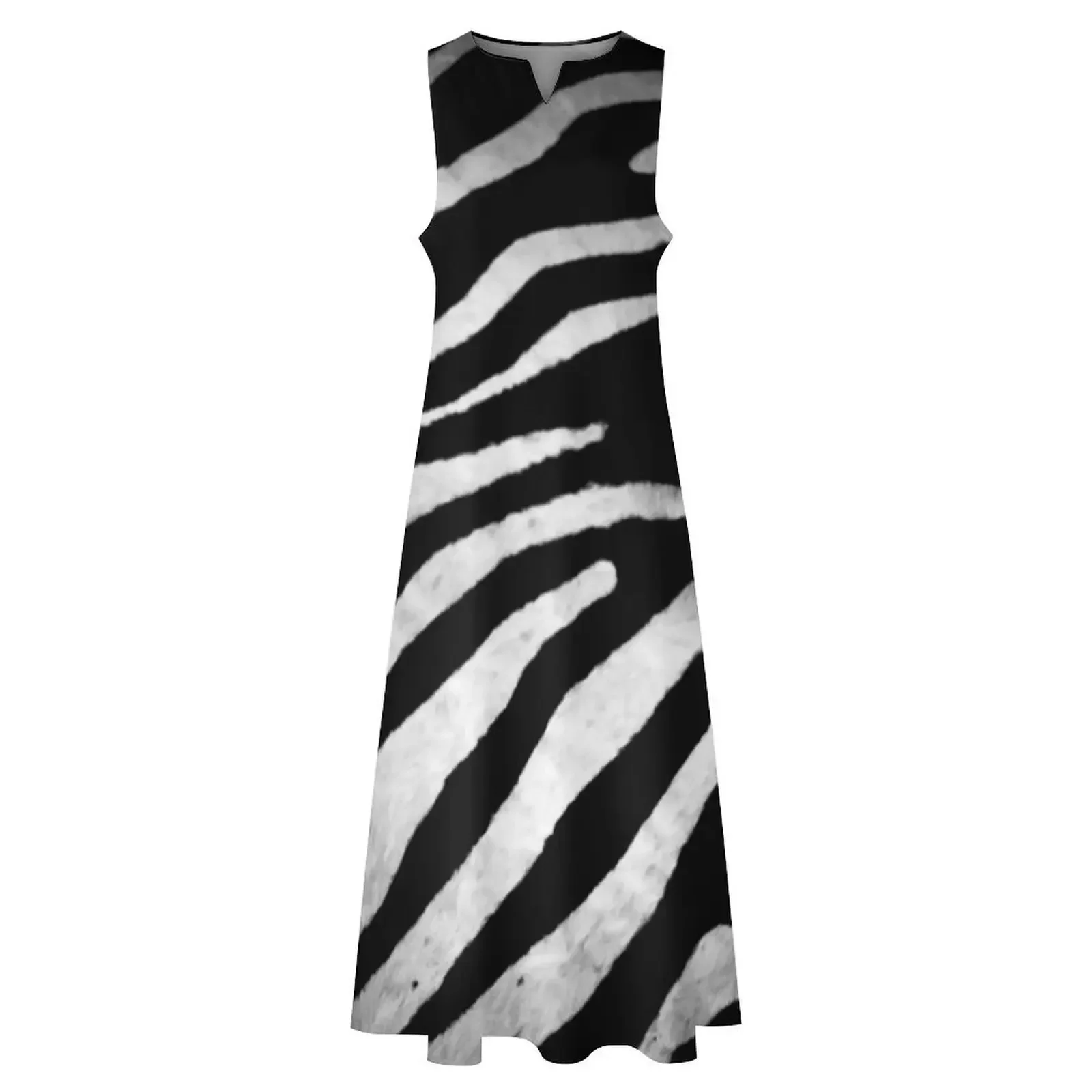 เดรสยาวลายม้าลาย ชุดเดรสฤดูร้อนสำหรับผู้หญิง ปี 2025 ชุดเดรสออกงานสำหรับผู้หญิง ปี 2025 เสื้อผ้า ชุดเดรส