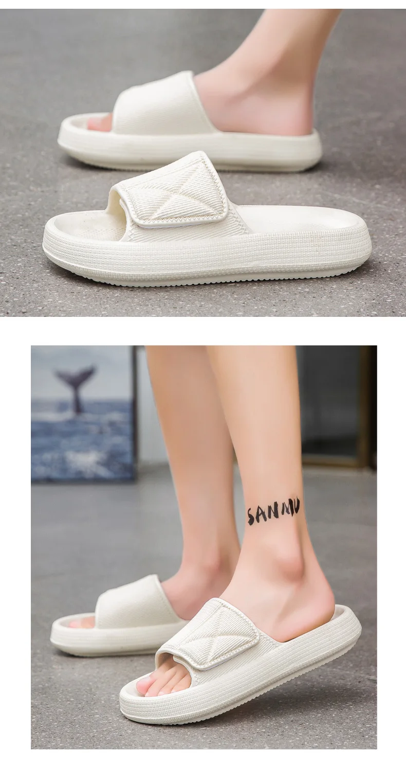 Sommerliche neue Pantoletten für Herren und Damen in Übergrößen, atmungsaktive Klettverschluss-Slipper für Paare, modische und vielseitige Sandalen mit dicker Sohle – Detail 11