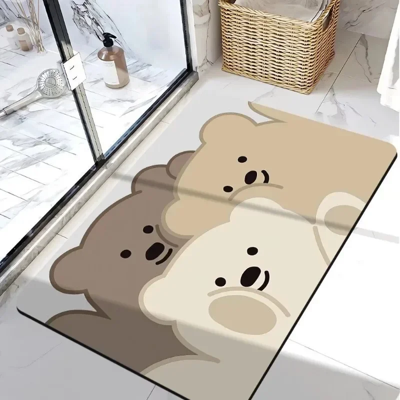 Cartoon Diatom Mud Floor Mat Bathroom Can Absorb Water Prevent Skidding and Quickly Dry Mat and Enter The Door Mat