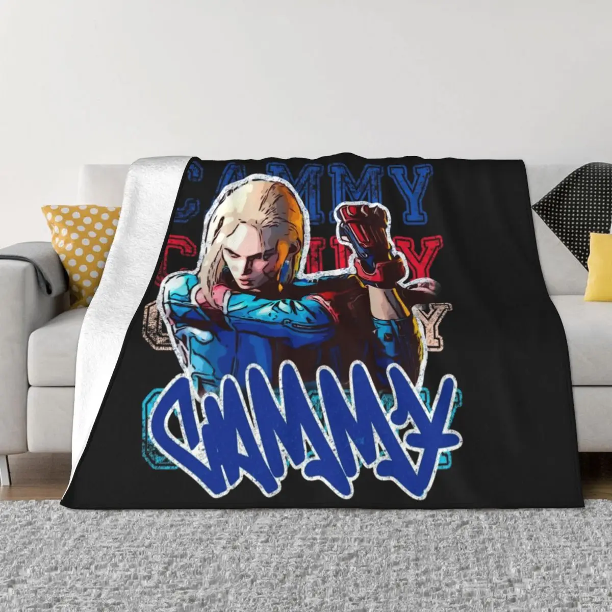 

Sf6 Cammy fan, United Kingdom, British, Throw Blanket furry Thin Blankets