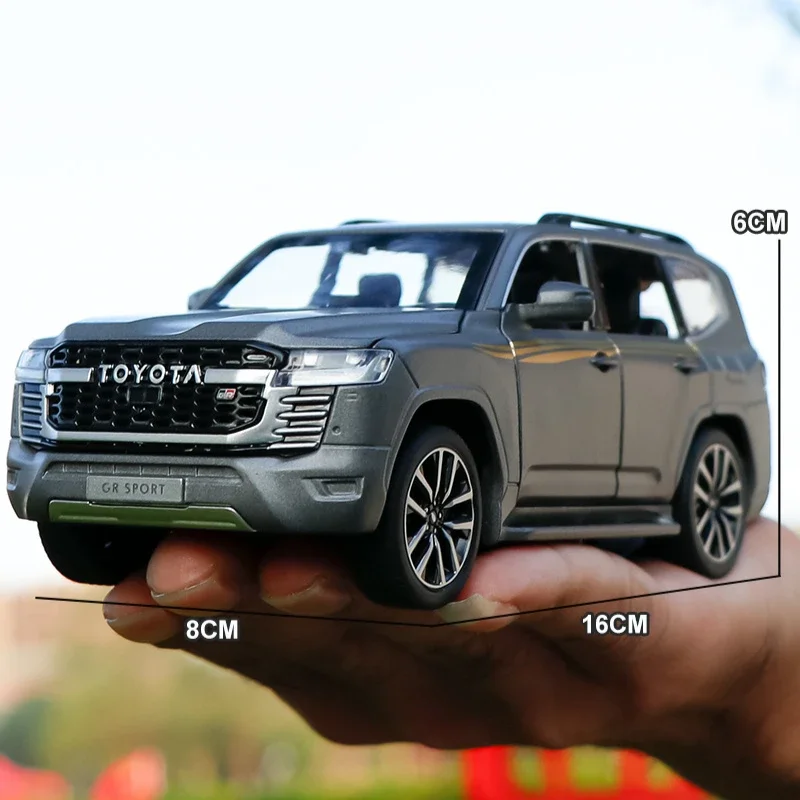 LC300 GR Sport Edition Simulation 1/32 Land Cruiser Alloy SUV Car Model Ornament Toy Diecast Children Boy Gift  Home Decor
