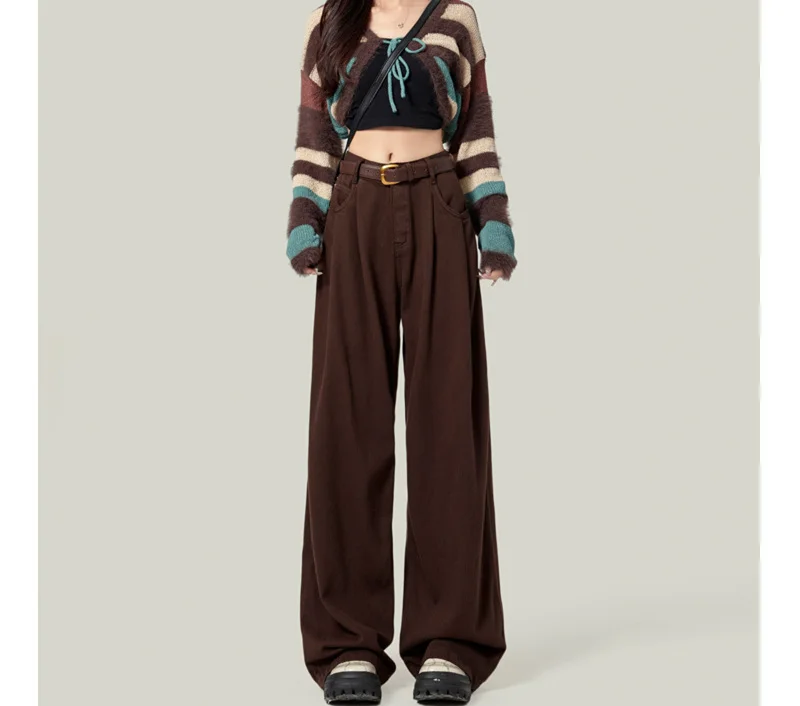 ワイドレッグパンツ 小柄な女性向け レディース 秋 レトロトレンド ゆったり バギータイプ シティ社交集会 吸湿発散性 コーデュロイ 通勤