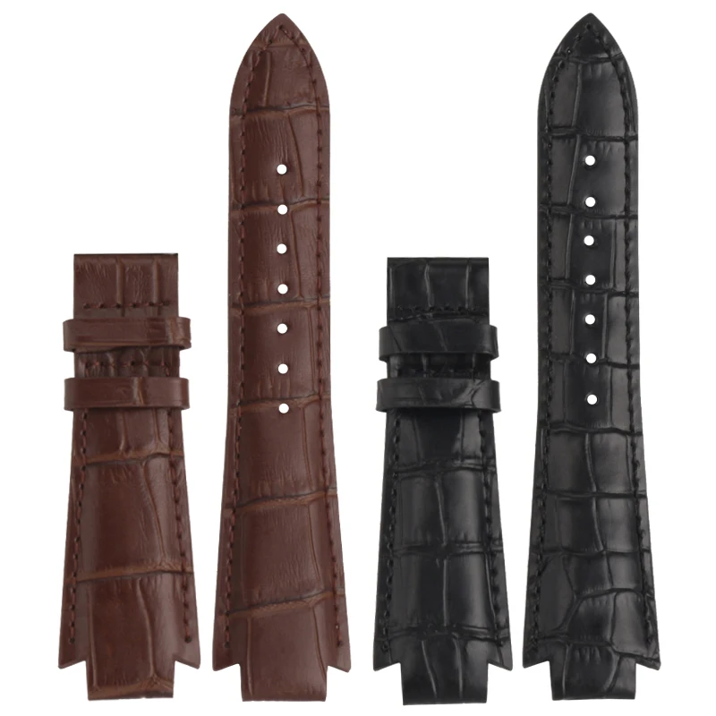 24x14mm Cowhide Leather Watchband For 1853 Tissot T60 Strap Belt L875/975K Series Bracelet Convex End Watch Strap Accessories