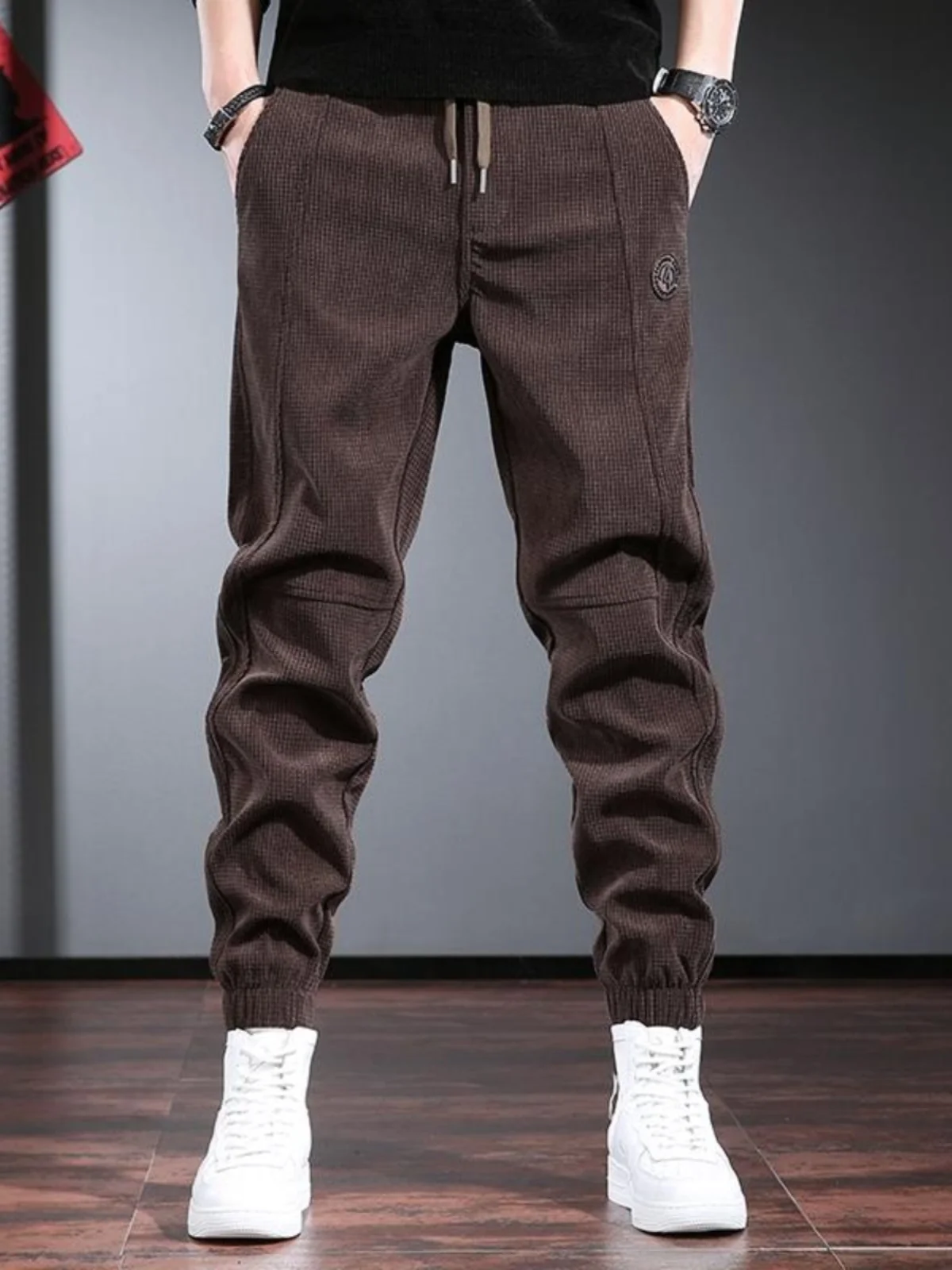 

Bla Slim Fit Casual Work Pants for Men Trendy Brand Autumn Leisure Trousers to Match Boots Classic Slimming Men's Pants