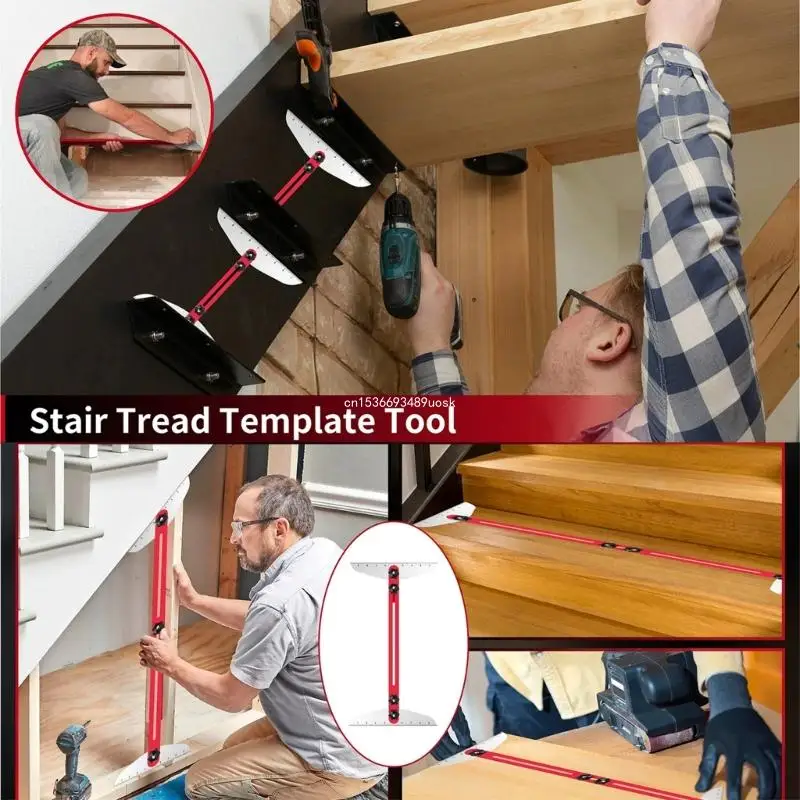 Multifunction Stair Treads Template Tool Stair Treads with Scale Adjustable