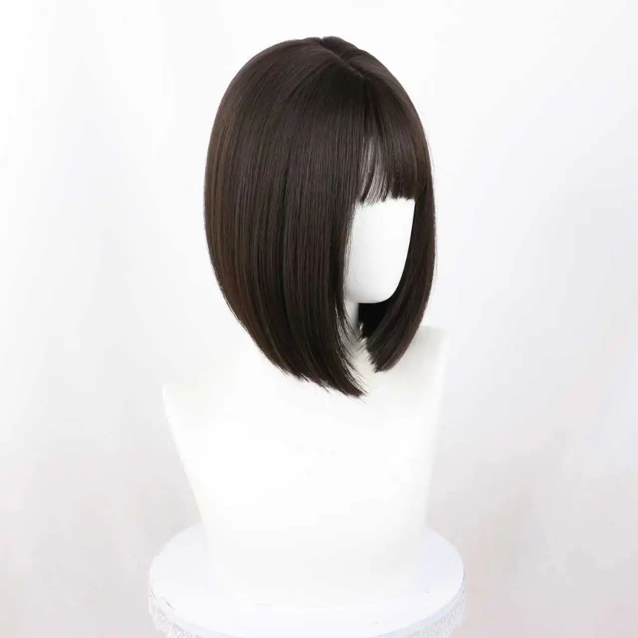 1 قطعة 40 سنتيمتر الباروكات أنيقة مستقيم الألياف الشعر للسيدات مقاومة للحرارة تأثيري الباروكات للإناث الشباب الدولة يبحث شعر مستعار