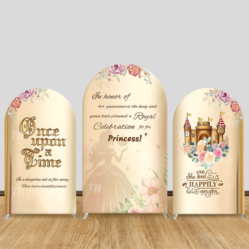 

Vintage Princess Fairytale Theme Arch Backdrop Cover Elegant Royal Scene For Kids Birthday Baby Shower Photo Booth Background