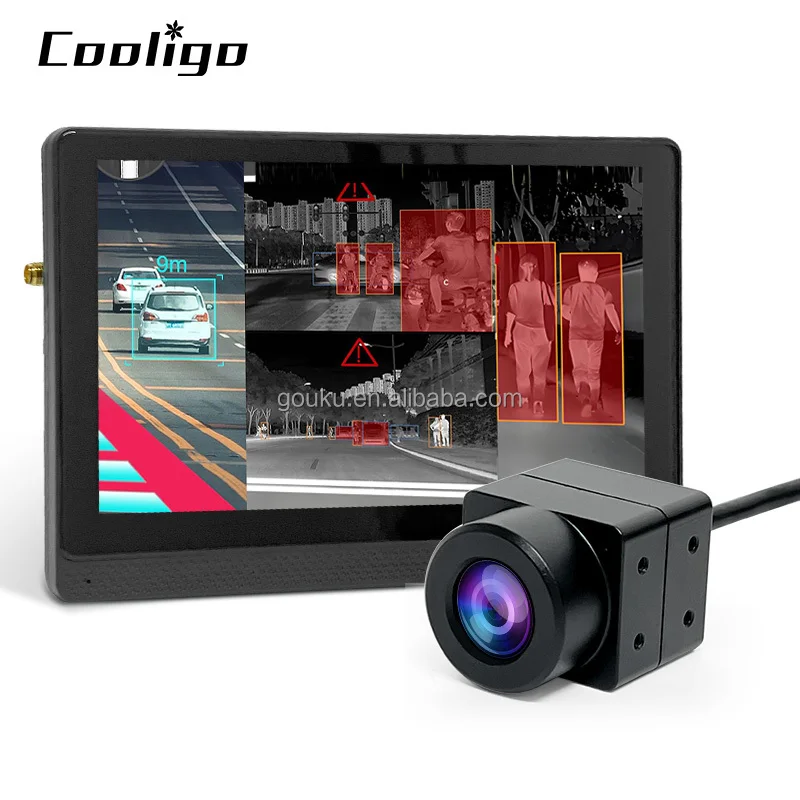 

Safety Driving Warning Automotive AI Thermal Camera Night Vision Car Pedestrian Animal Vehicle Infrared Thermal Imager Camera