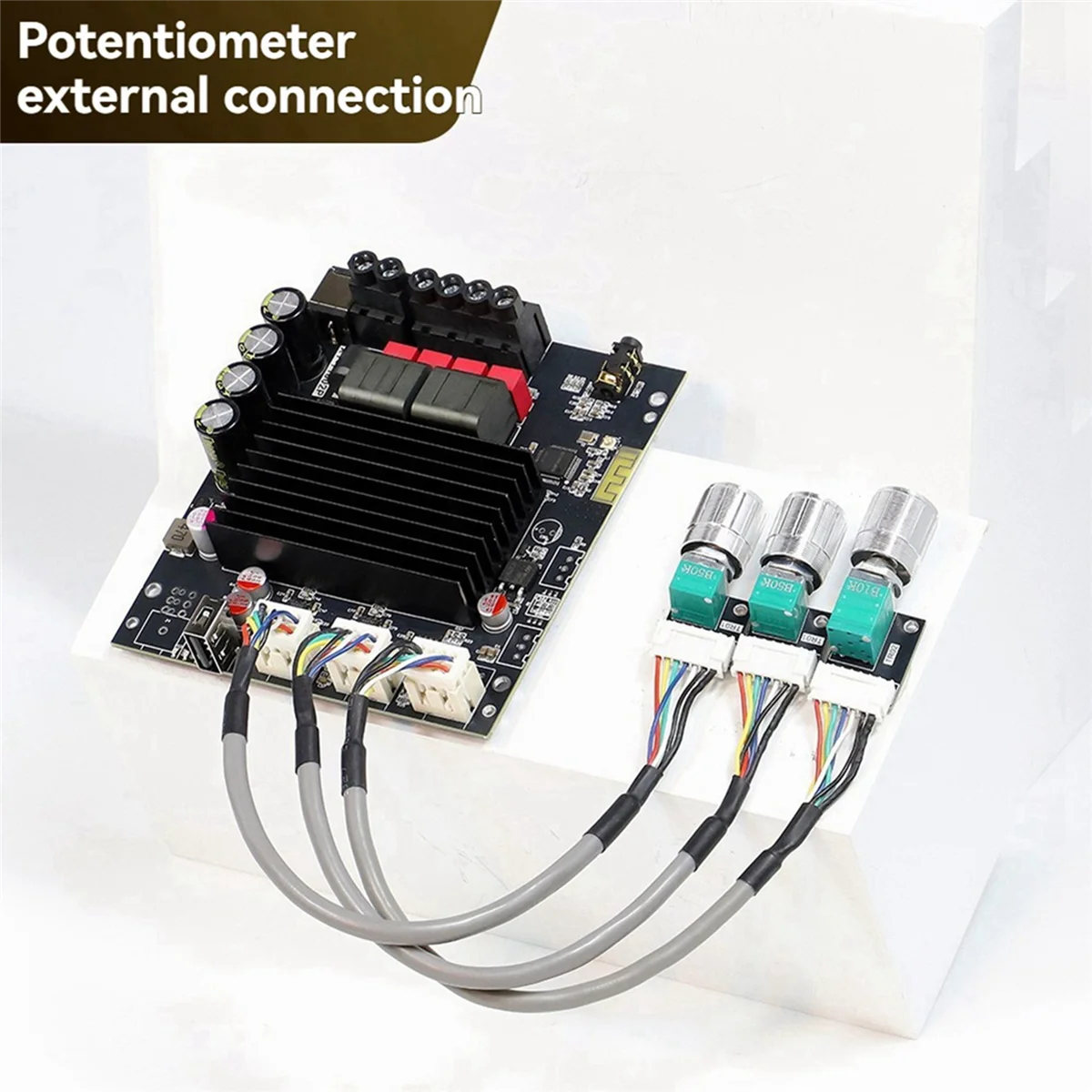 AAAEL-2X T1002P Upgrade 100Wx2 Bluetooth Digitale Versterker Board Audio Stereo Equalizer Hoge Bas Aanpassing TPA3221 B