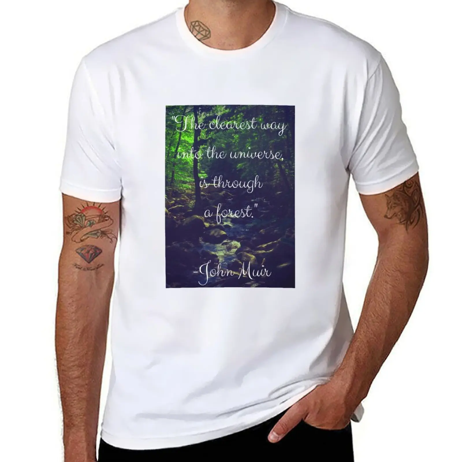 

Inspirational Nature: John Muir T-Shirt funny t shirts cotton t shirts for man slim fit T-Shirt