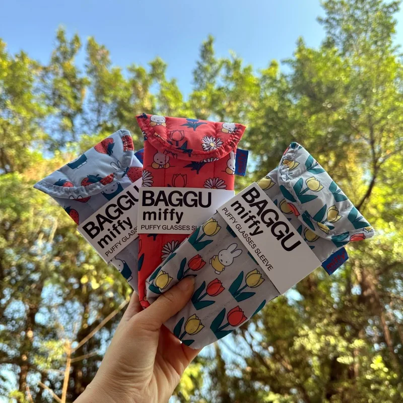 Bolsa de Armazenamento para Óculos Miffy Boris, Bolsa Protetora de Óculos de Sol Kawaii com Atração Magnética, Brinquedo de Presente