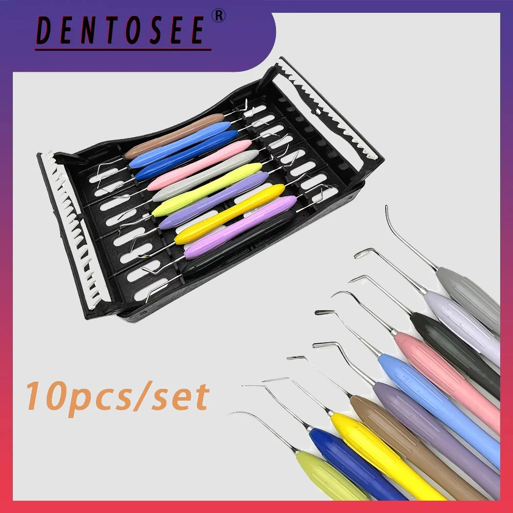

Dental Aesthetic Restoration Kit 10PCS Resin Spatulas for Composite Silicon Filling Teeth Repair Dentistry Tools