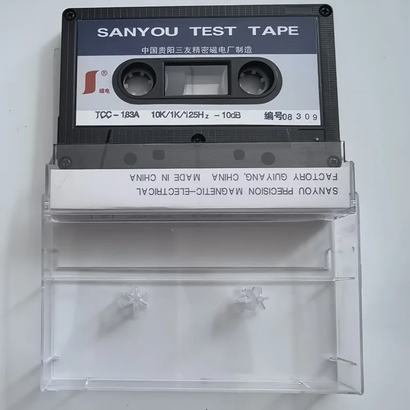 Test Tape S​ANYOU TCC-183A 10k,1k,125Hz-10dB Point Frequency Test Tape Azimuth adjustment, 3 point frequency response