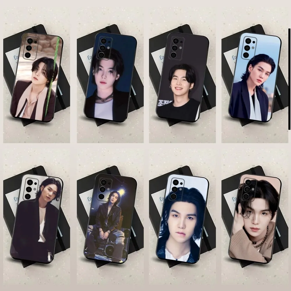 M-Min Y-Yoongi чехол для телефона Samsung Galaxy A55 чехол A54 A52S A53 A34 A33 A32 A50 A72 A71 мягкий черный Чехол