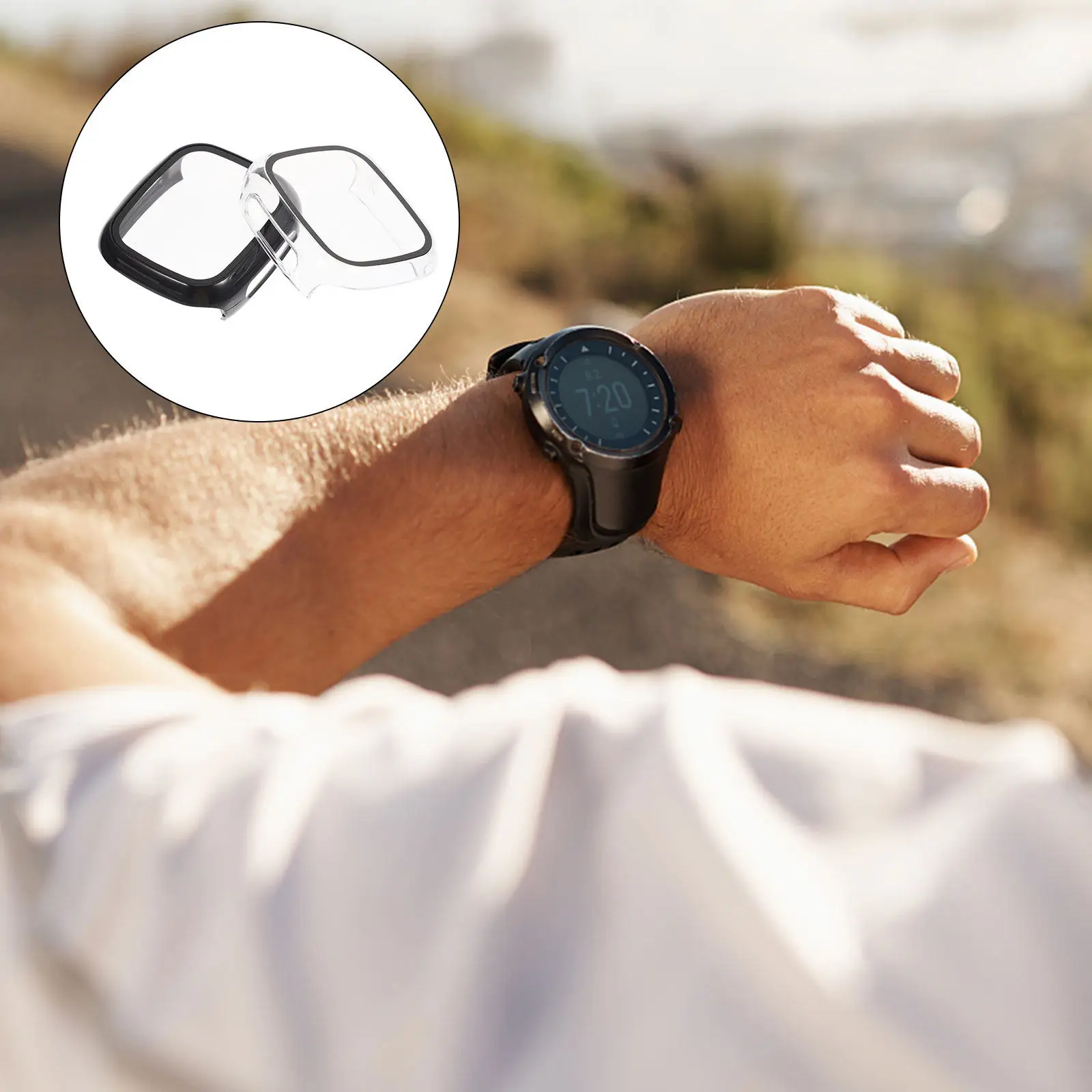 

2Pcs Premium Pc Watch Protector Cover for Smartwatch Full Edge Protection Anti-Scratch Drop Resistant Easy Install Removable