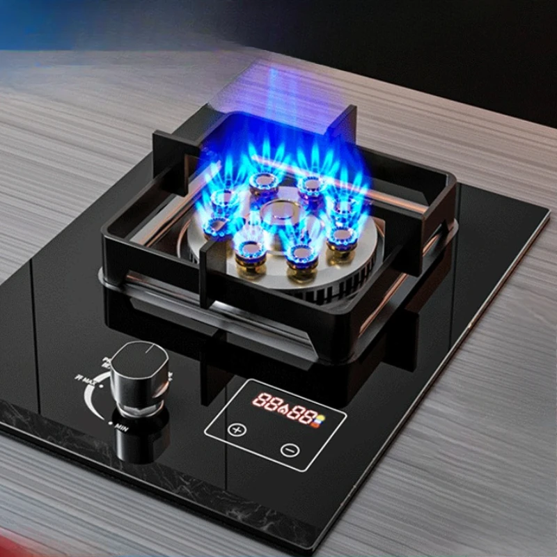 Home Tabletop LPG Stove, Natural Gas Energy Saving Slammer Single Burner, Built-in Nine-Cavity Flame Stove, Gas Cooker