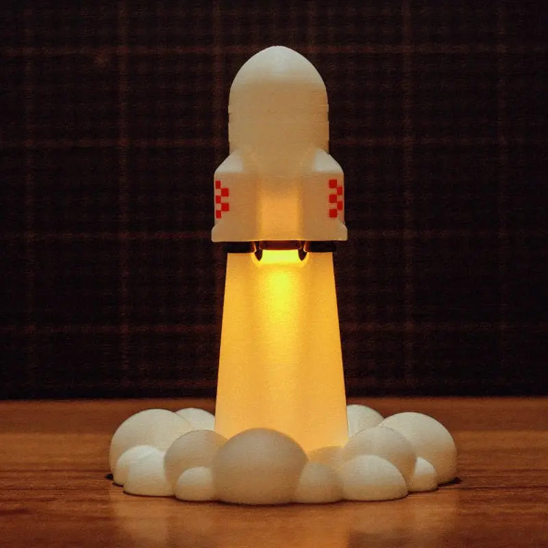 

3D-принт Space Shuttle светодиодный ночник прикроватная настольная лампа USB перезаряжаемый светильник-ракета Рождественский детский подарок для декора комнаты