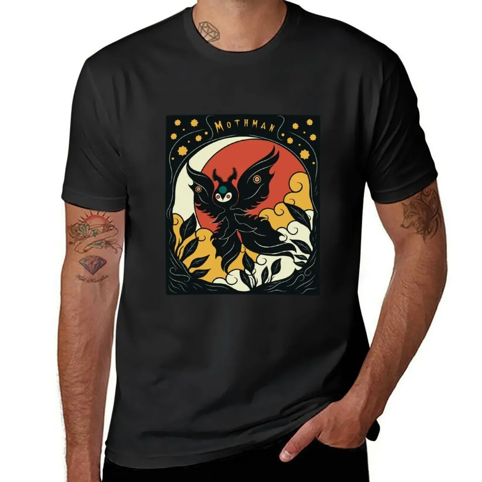 

mothman design T-Shirt graphic shirts man clothes cute clothes luxury clothes men