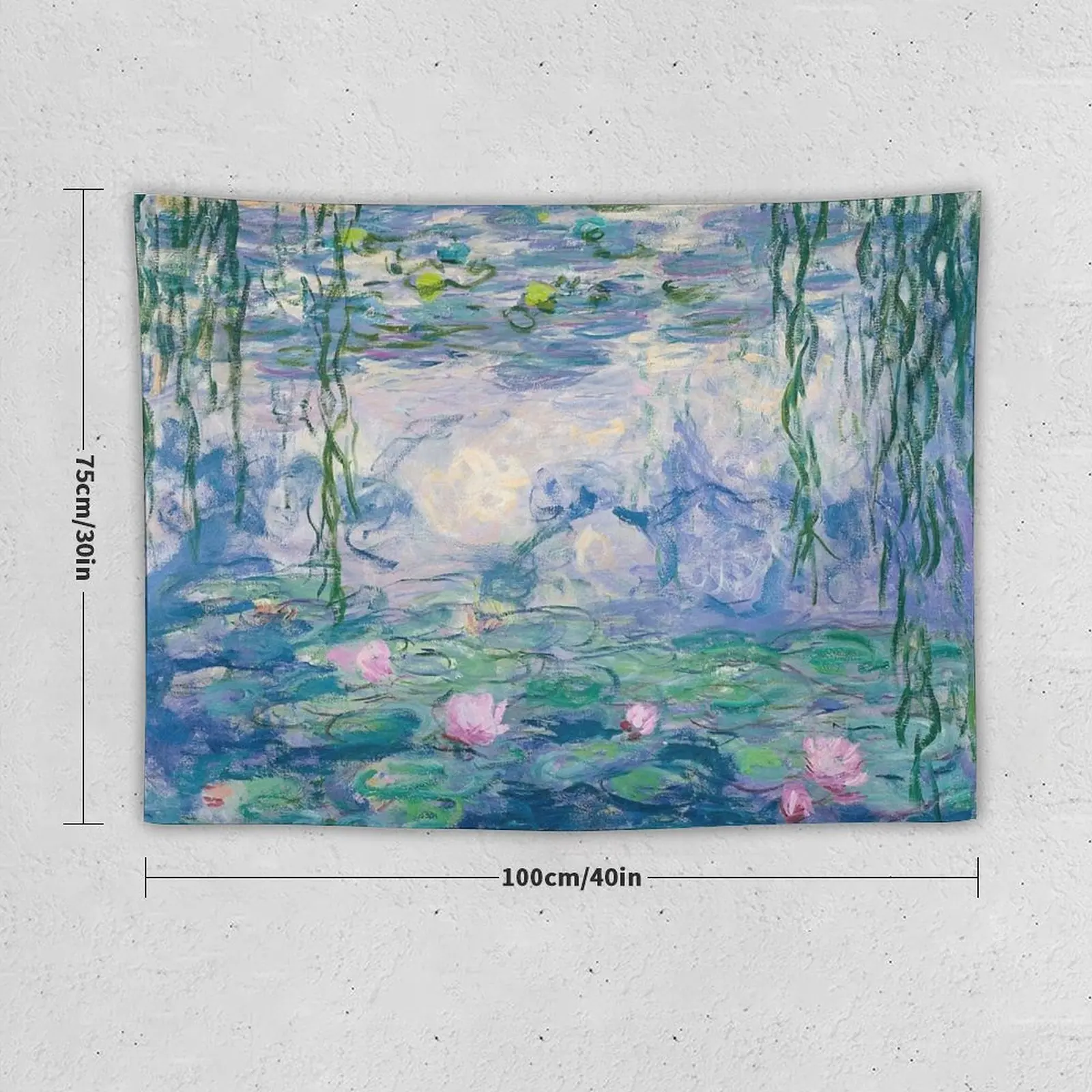 Water Lilies Claude Monet Fine Art Tapestry Tapete For The Wall Aesthetic Room Decoration Funny Decorative Wall Murals Tapestry