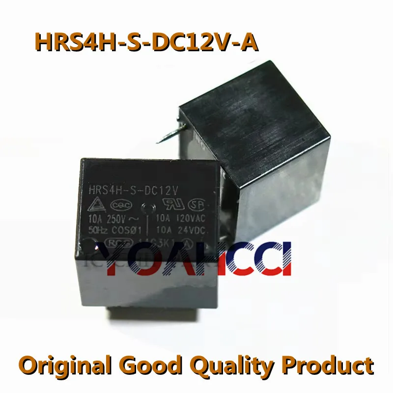 HRS4H-S-DC12V-A (5-50pieces) Free Shipping HRS4H-S-DC12V Auto relay 4PIN 12V 10A 100% NEW Original Relay In Stock