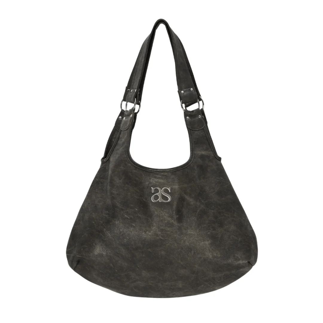 Borsa a tracolla a mezzaluna di grande capacità vintage di marca coreana Ason per donna 2025 nuova