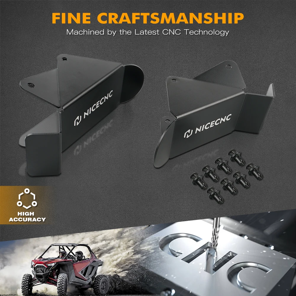 NICECNC UTV Accessories Trailing Arm Guards Protector For Polaris RZR XP 1000 2014-2020 Larger Coverage 6061-T6 Billet Aluminum