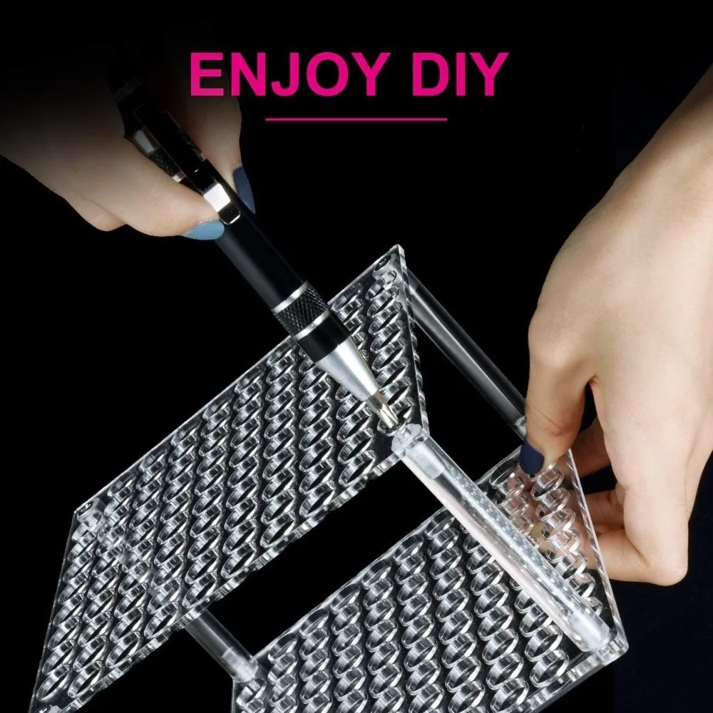 Portable 96 Slots Makeup Brush Holder Clear Transparent Pen Display Stand Acrylic Pencil Organizer For Paint Brushes