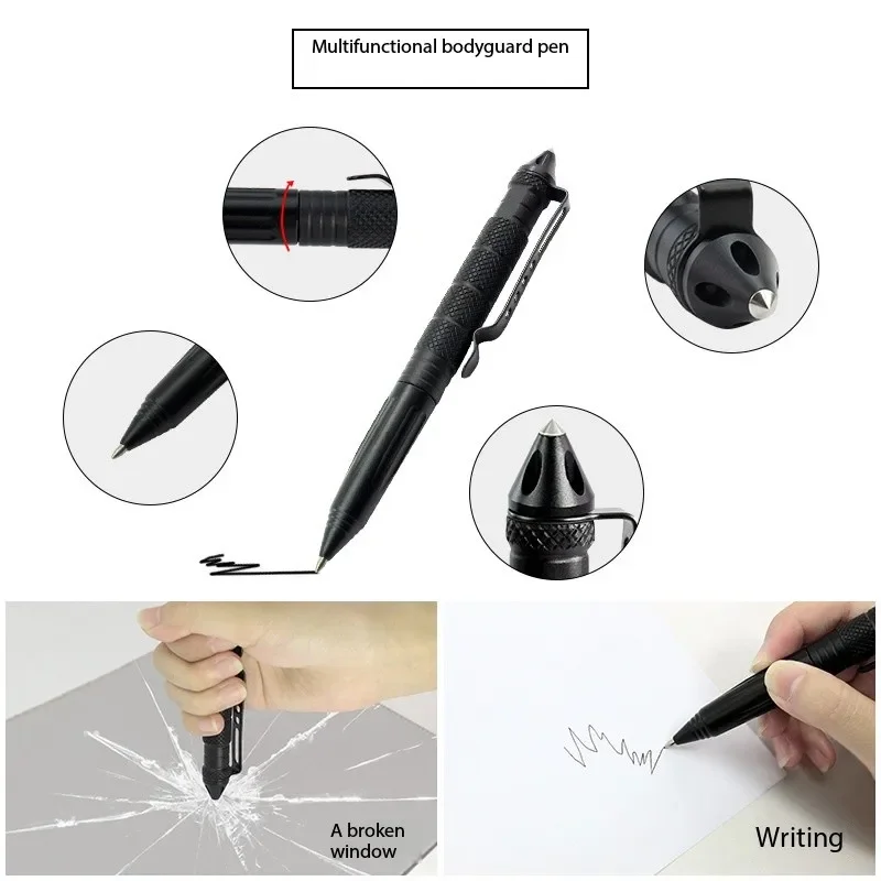 

Multi Functional Tactical Pen Outdoor Self-defense B2 Tungsten Steel Head Emergency Glass Breaker Protection Survival EDC Pen