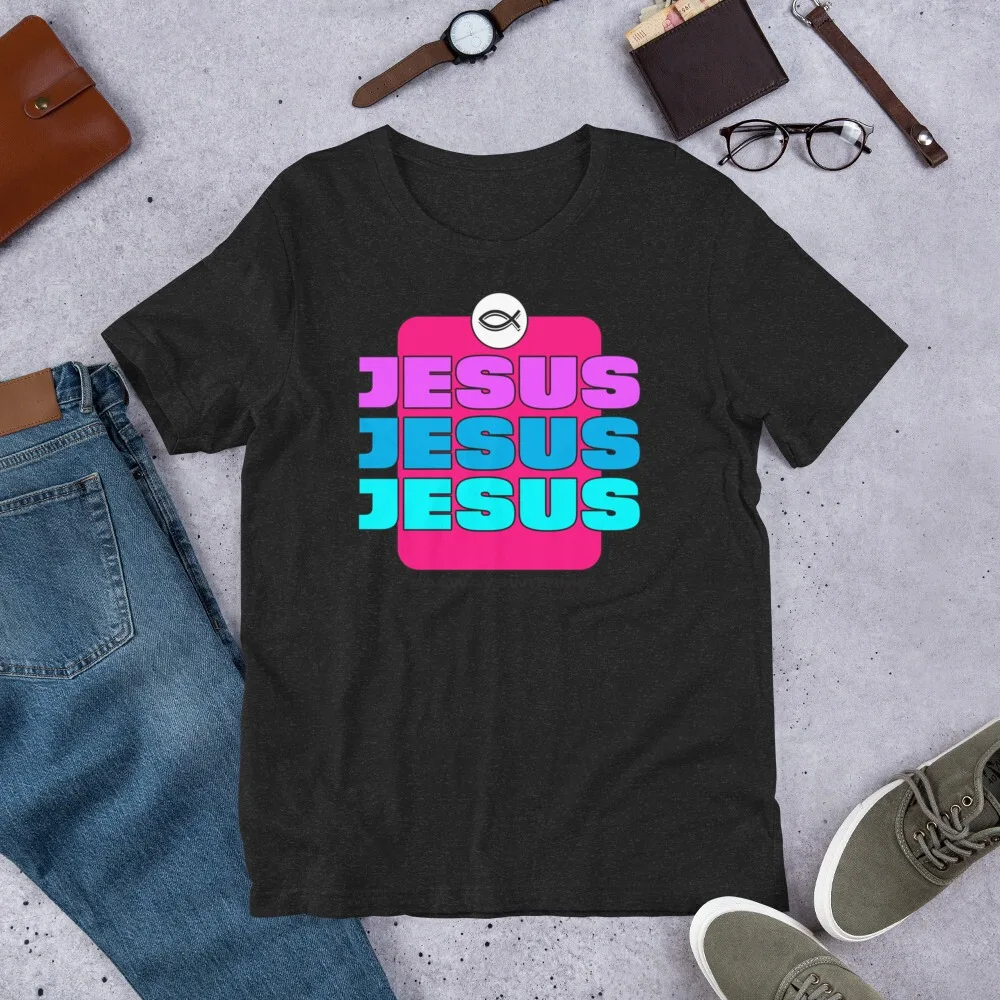 

Jesus Always with Me Christian T-shirt Faith Unisex Women Men T Shirt Comfortable Personality Novelty Trending Clothes